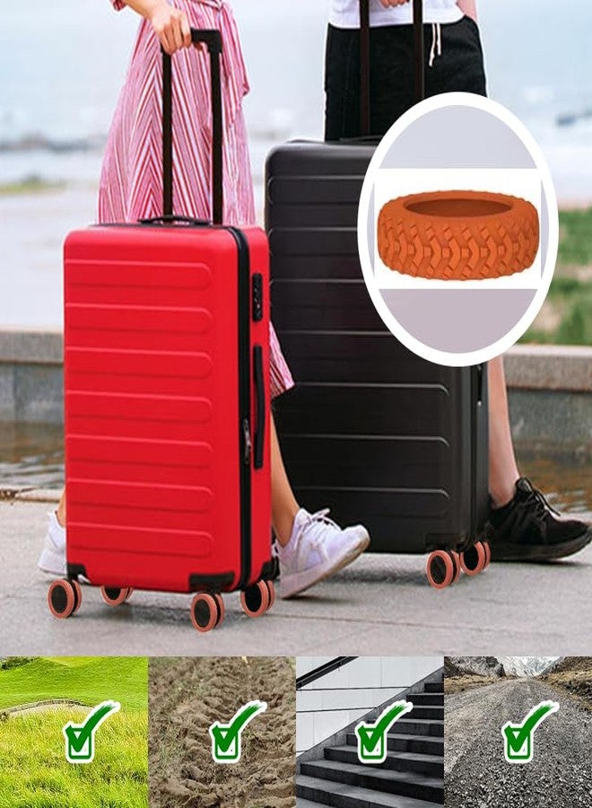 FABULWAY FABWAY 16PCS Luggage Wheel Protector Covers, Upgraded Suitcase Caster Silicone Covers for Most Luggage Wheels (Purple) - Image 4